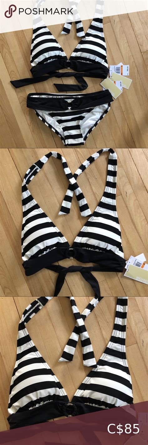 michael kors stripe bikuni|Striped Bikini Bottom .